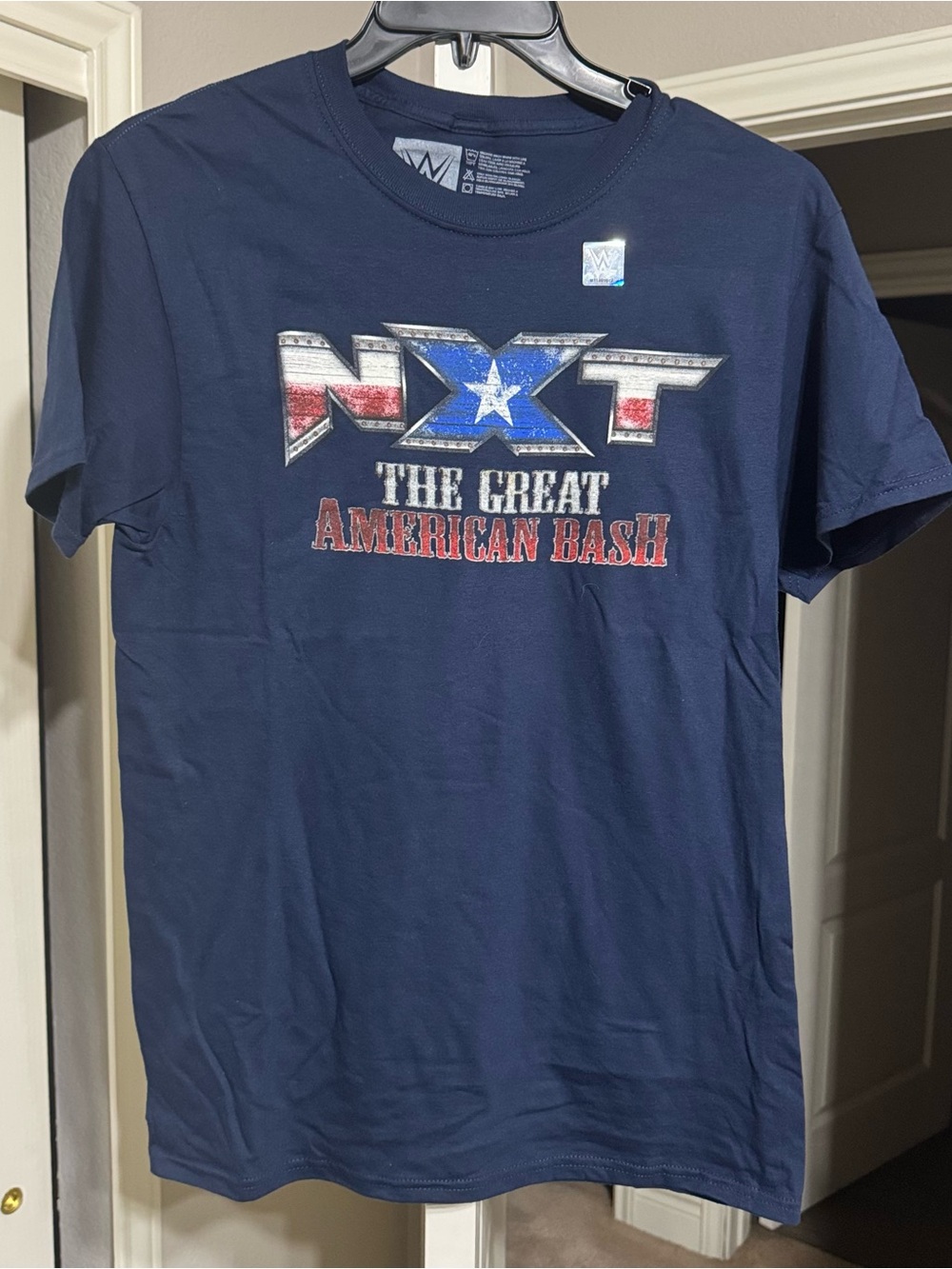 WWE NXT The Great American Bash Graphic Tee - Navy Blue with Red & White Accents